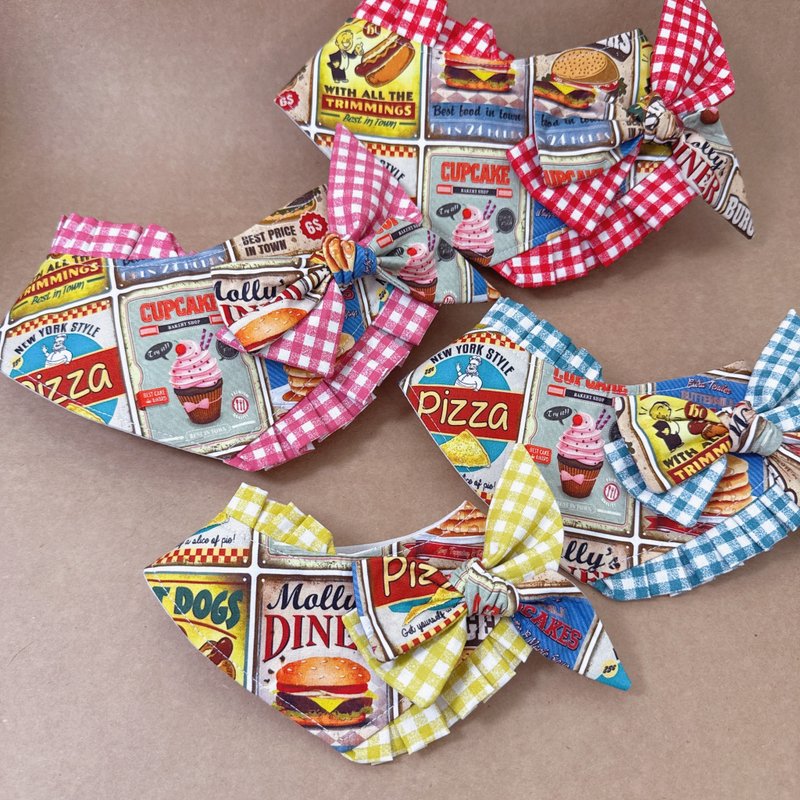 NAMICHI 美式快餐系列 宠物围巾 现货 - 项圈/牵绳 - 棉．麻 