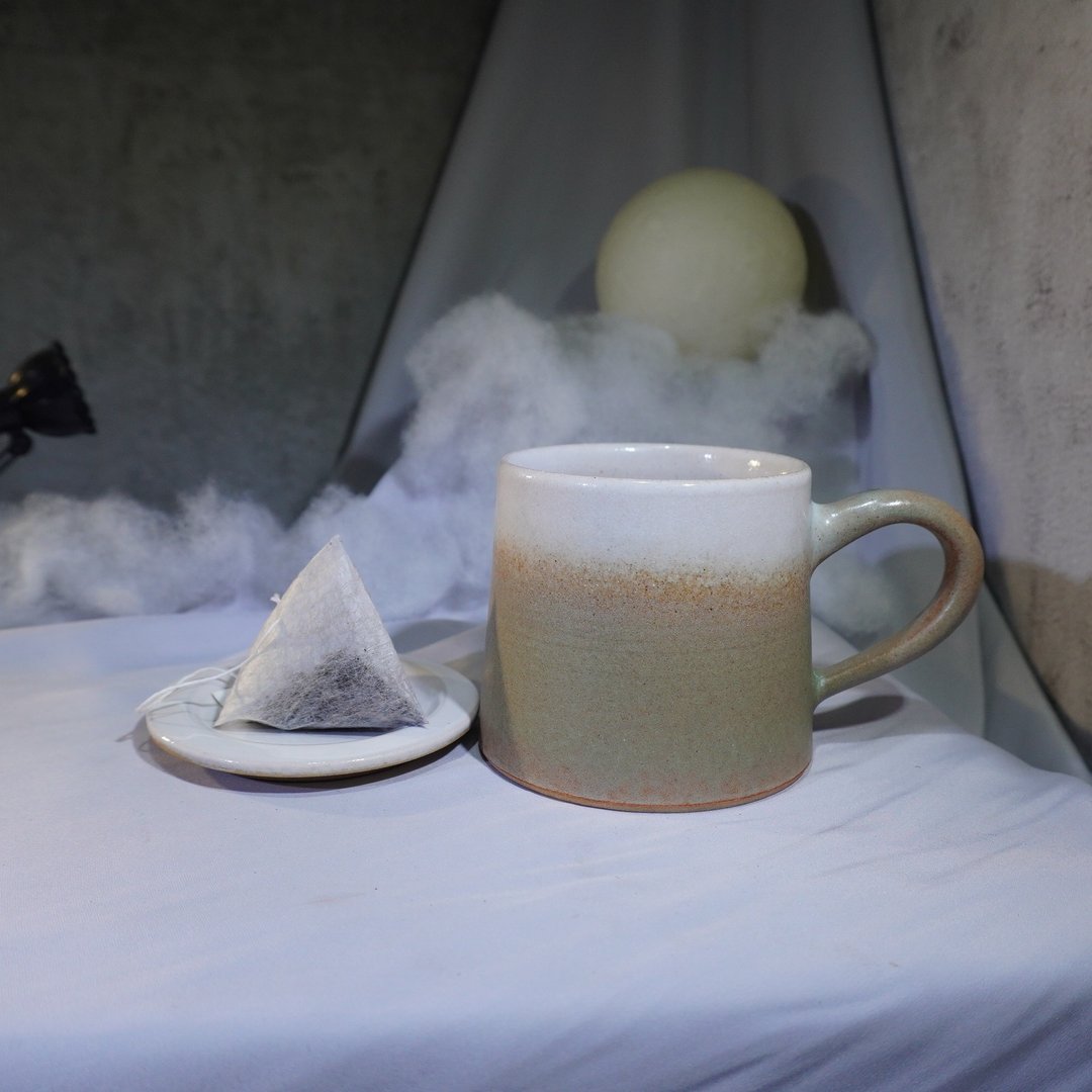 苍翠山形杯-约330ml,咖啡杯,茶杯,马克杯,水杯 - 咖啡杯/马克杯 - 陶 粉红色