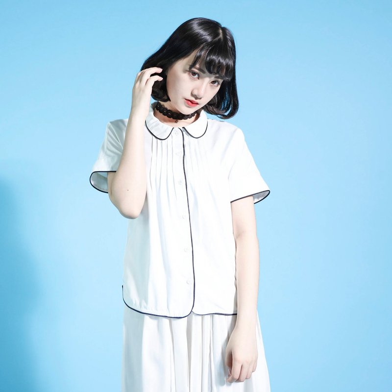 SU:MI said Nightingale 南丁格尔复古出芽衬衫_6SF022_白 - 女装衬衫 - 棉．麻 白色