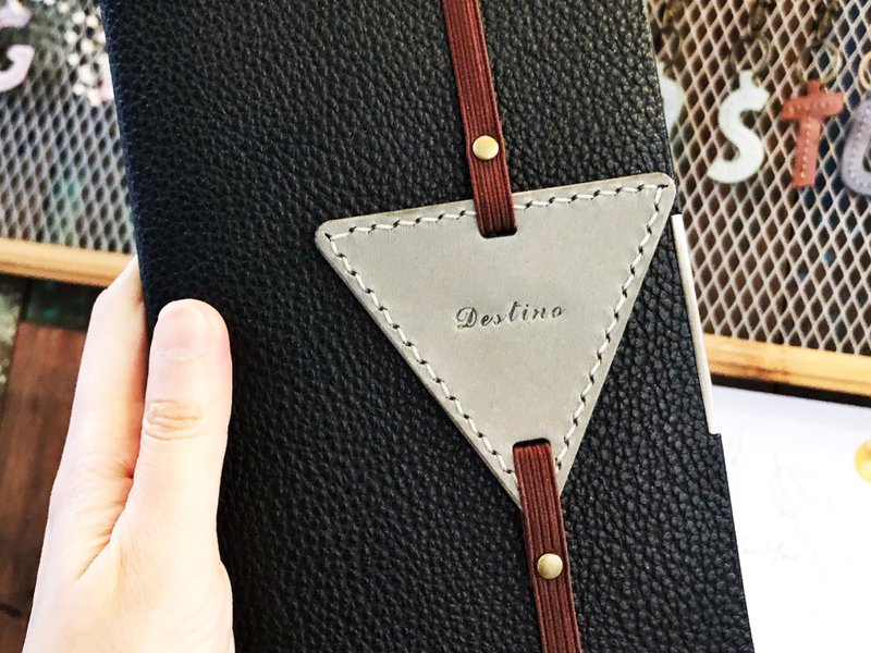 成 品 制 造 - 三角书签 原创手工皮革书签 文青 植鞣革 意大利皮 - 书签 - 真皮 灰色