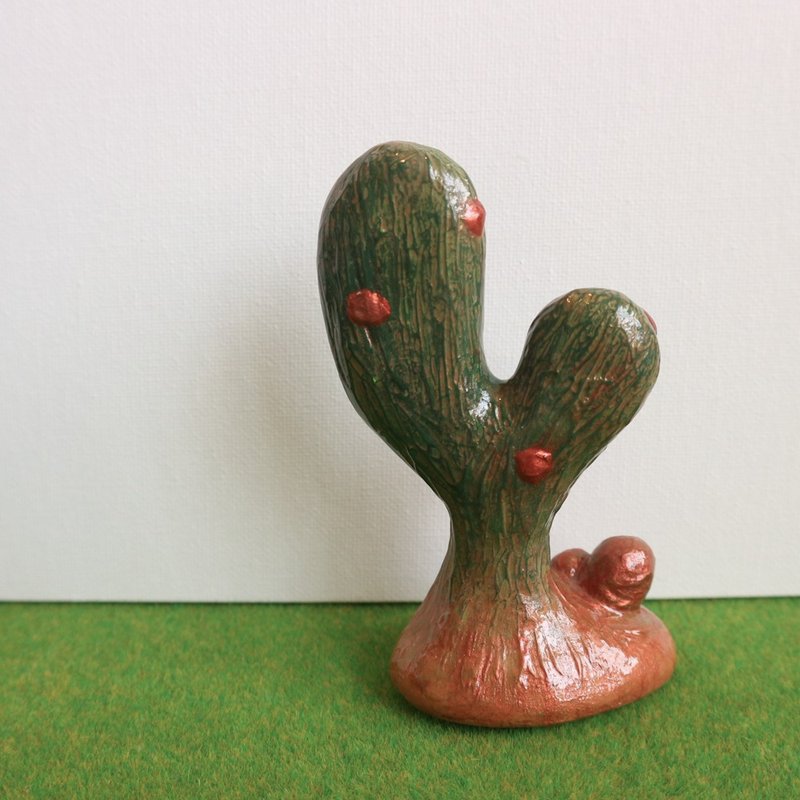 【手工雕塑】仙人掌 雕塑工艺品 编号 NO.2 - 摆饰 - 粘土 绿色