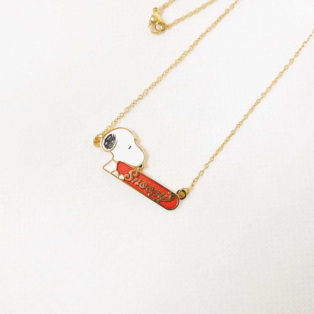 【卡片项链Card Necklace】史努比-字牌款 - 项链 - 其他金属 