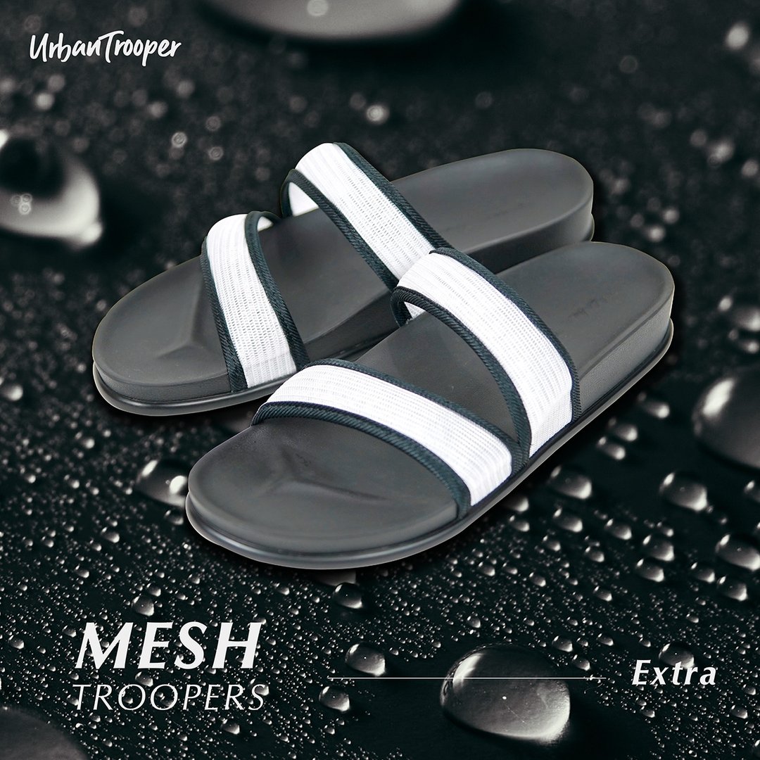 Urban Trooper, Mesh Troopers - 拖鞋 - 防水材质 白色