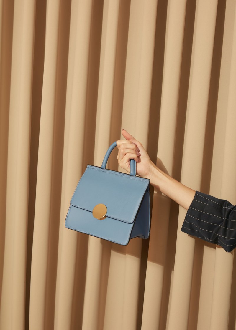 MAJOUR 7.0 SKY LEATHER BAG - 手提包/手提袋 - 真皮 蓝色