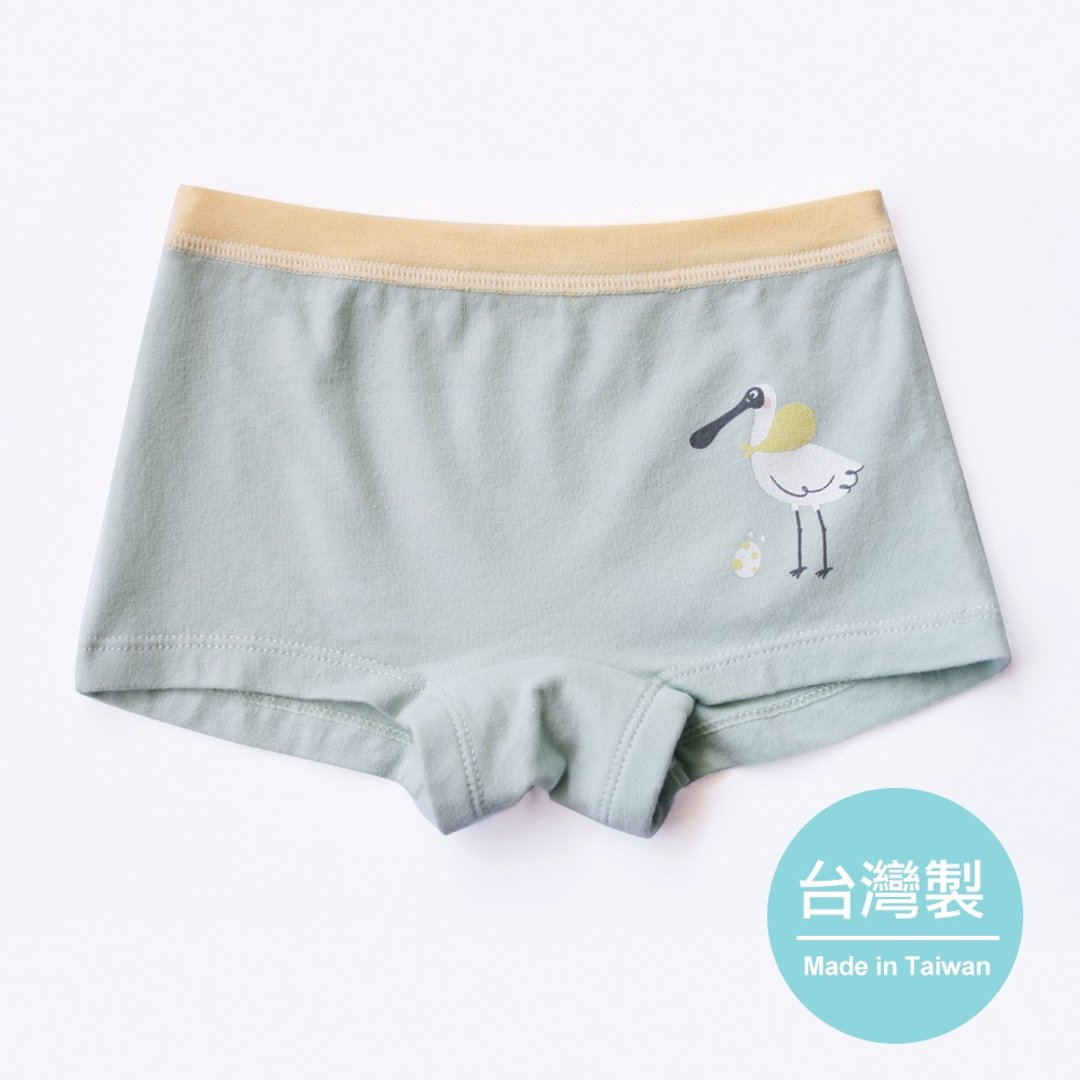 女童四角裤-黑面琵鹭的迁徙 - 其他 - 棉．麻 蓝色