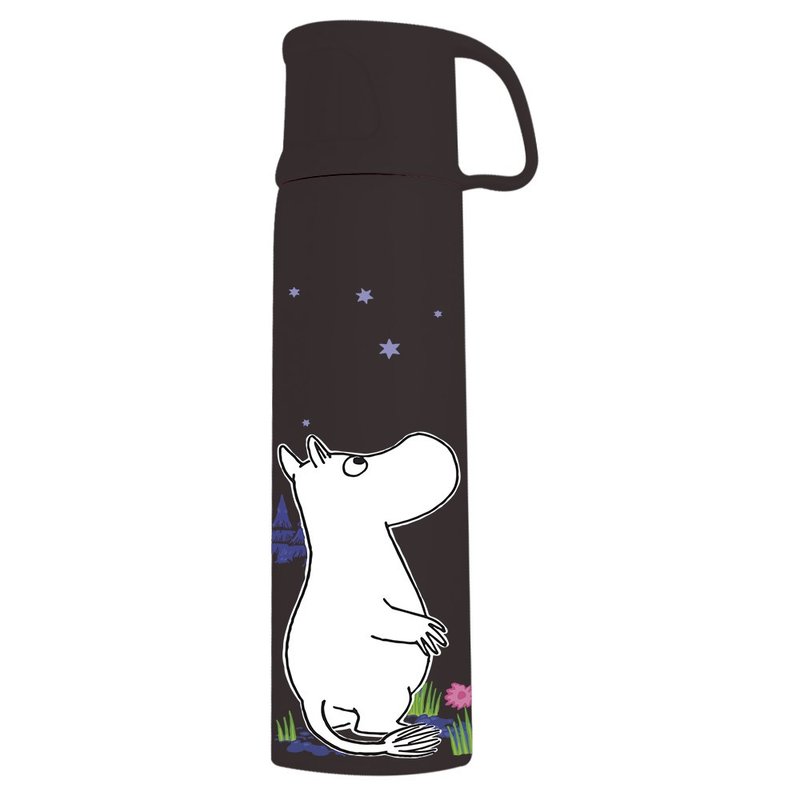 Moomin噜噜米授权-杯盖保温瓶(黑/大) - 其他 - 其他金属 白色