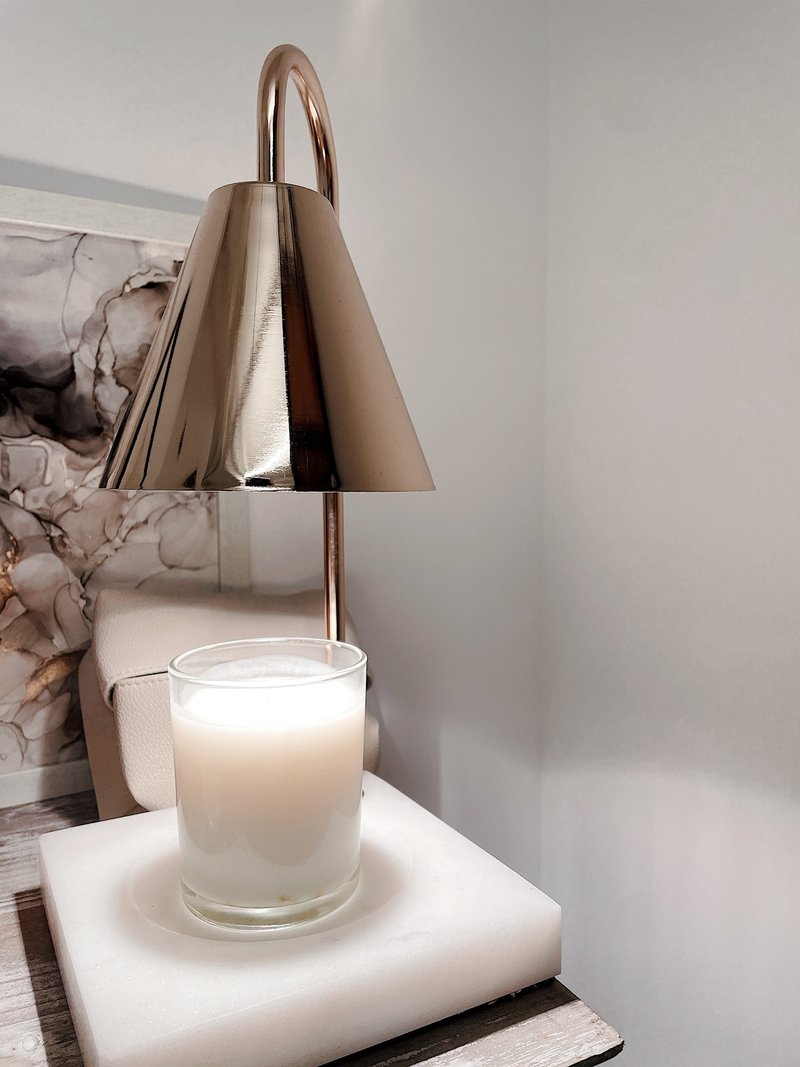 【定制化礼物】云石融蜡灯 MARBLE  CANDLE WARMER - 灯具/灯饰 - 石头 金色