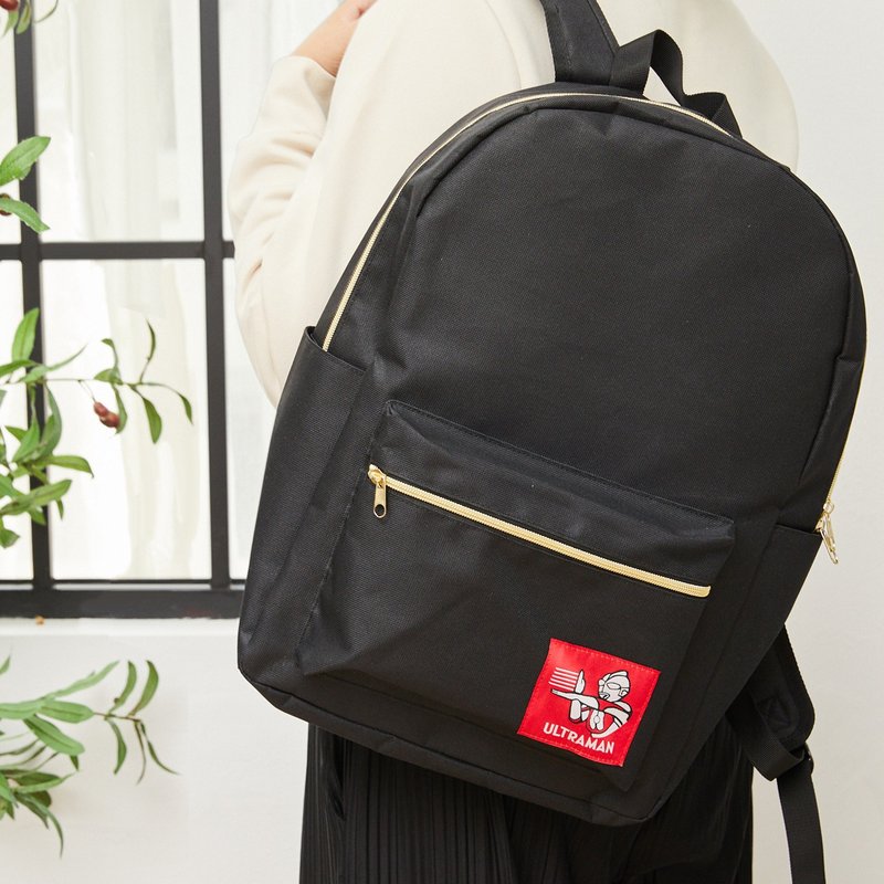 【超人力霸王】初代 55周年 多层 大容量 后背包 书 - 后背包/双肩包 - 聚酯纤维 黑色