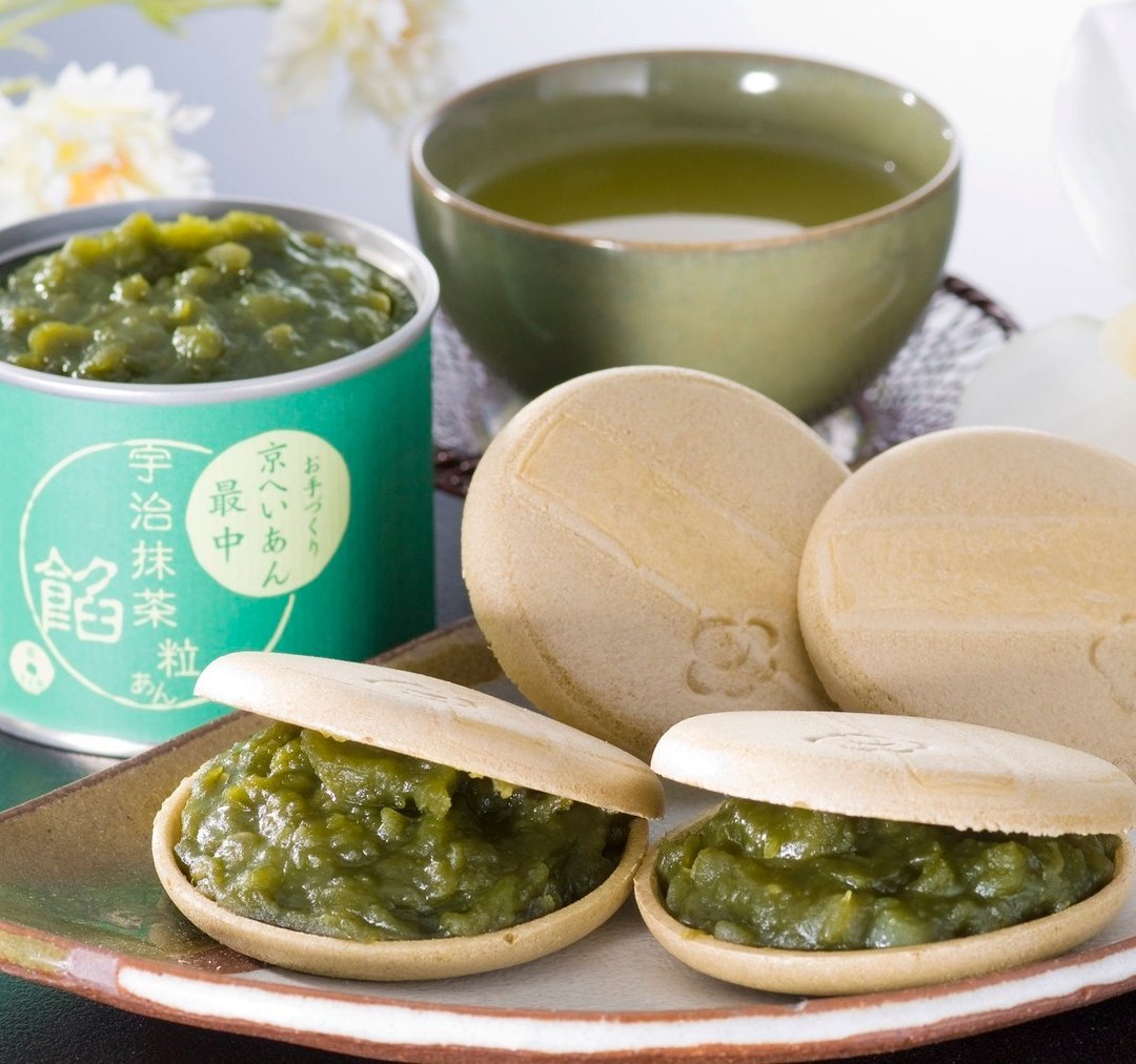 最中饼手作 DIY 组合 - 京番茶最中饼皮 + 宇治抹茶豆馅 - 蛋糕/甜点 - 新鲜食材 绿色