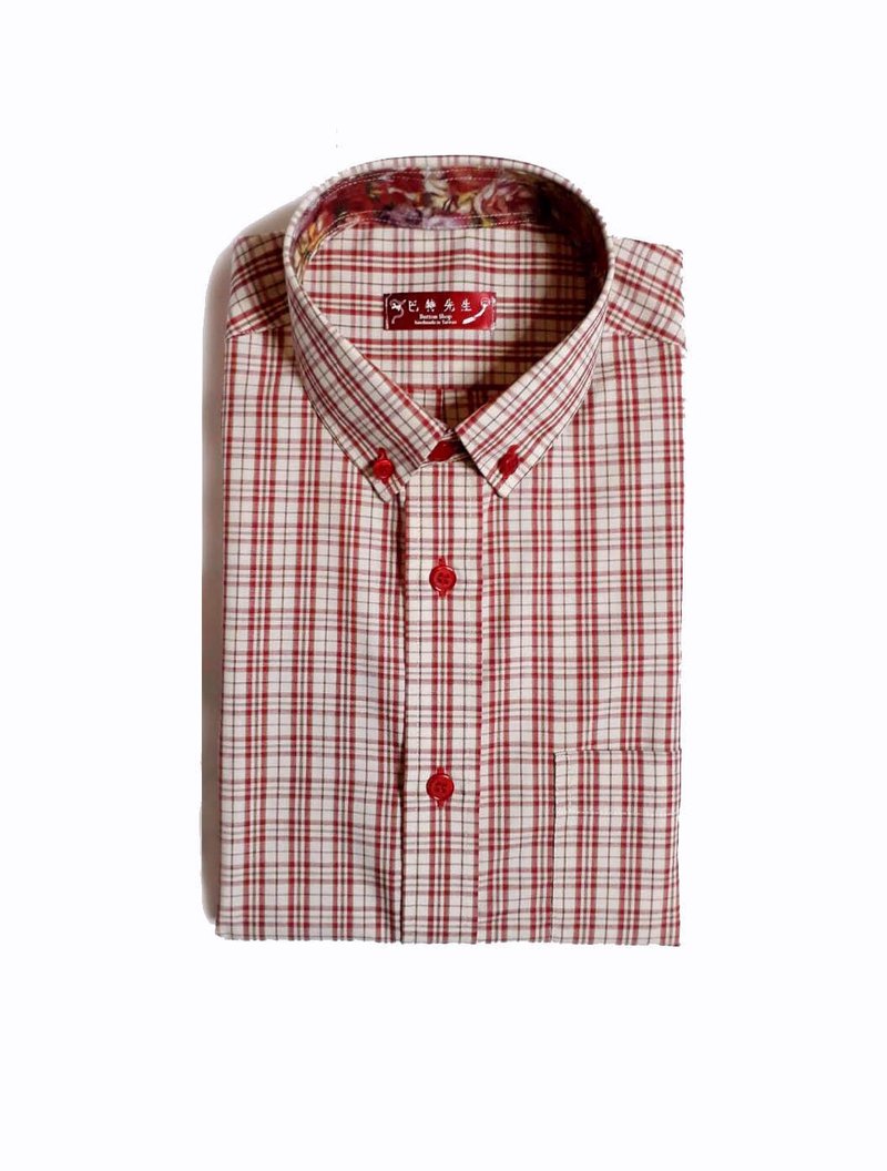 艺术家系列 格纹 手工衬衫 Shirt - 男装衬衫 - 棉 多色