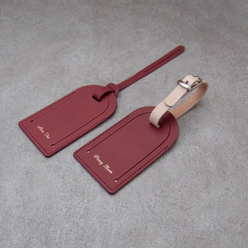 行李吊牌 高尔夫球 行李箱 吊牌 姓名吊牌 旅行 名片夹 - 行李吊牌 - 真皮 黑色