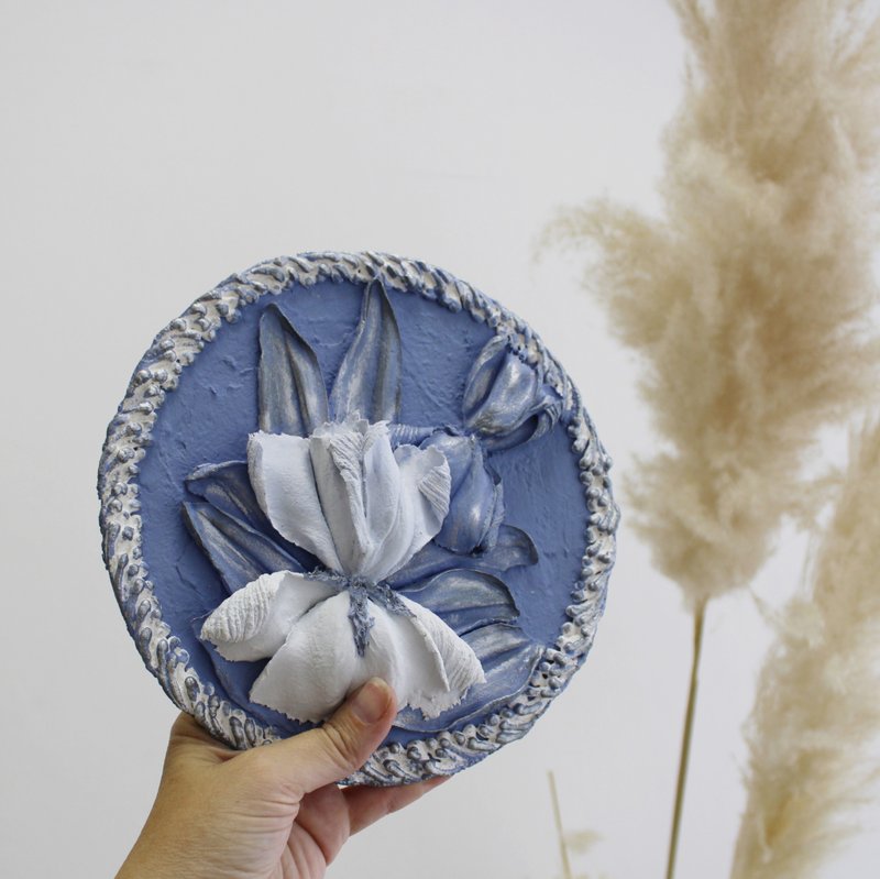 Irises small wall panel, sculpture painting - 墙贴/壁贴 - 其他材质 