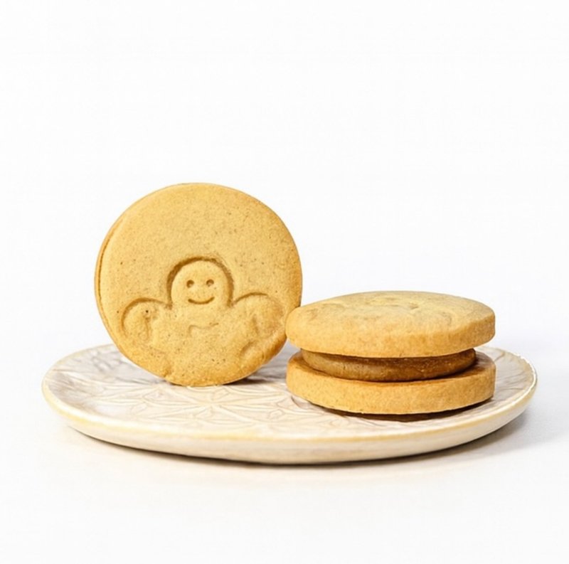 12月限定 姜姜Q饼 8入 姜饼饼皮 × 蜜香红茶内馅 - 手工饼干 - 其他材质 卡其色