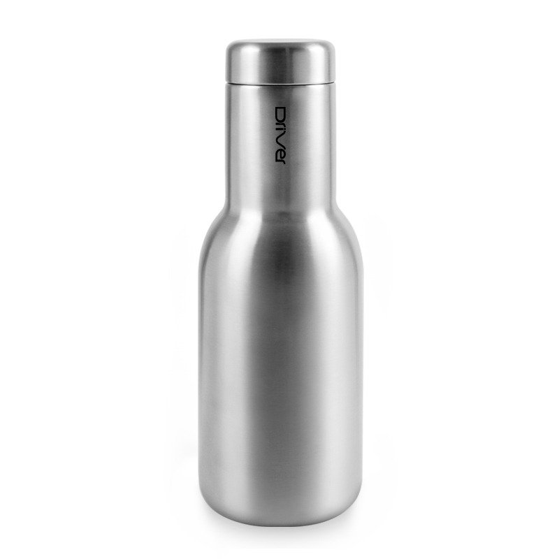 Driver 时尚冷热两用保温瓶380ml-不锈钢原色 (附赠kuso贴纸二选) - 茶具/茶杯 - 其他金属 银色