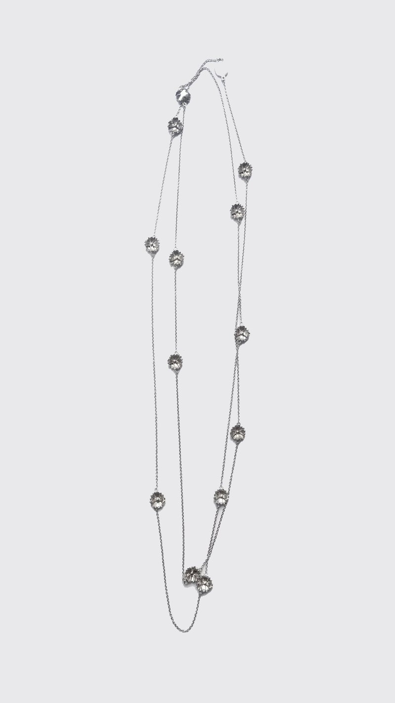 925 Sterling Silver Cosmos Long Necklace - 项链 - 纯银 银色