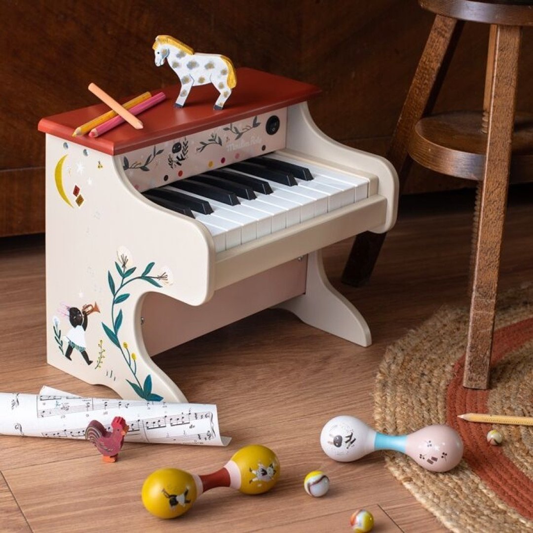 法国 Moulin Roty 雨后系列钢琴 - 玩具/玩偶 - 其他金属 粉红色