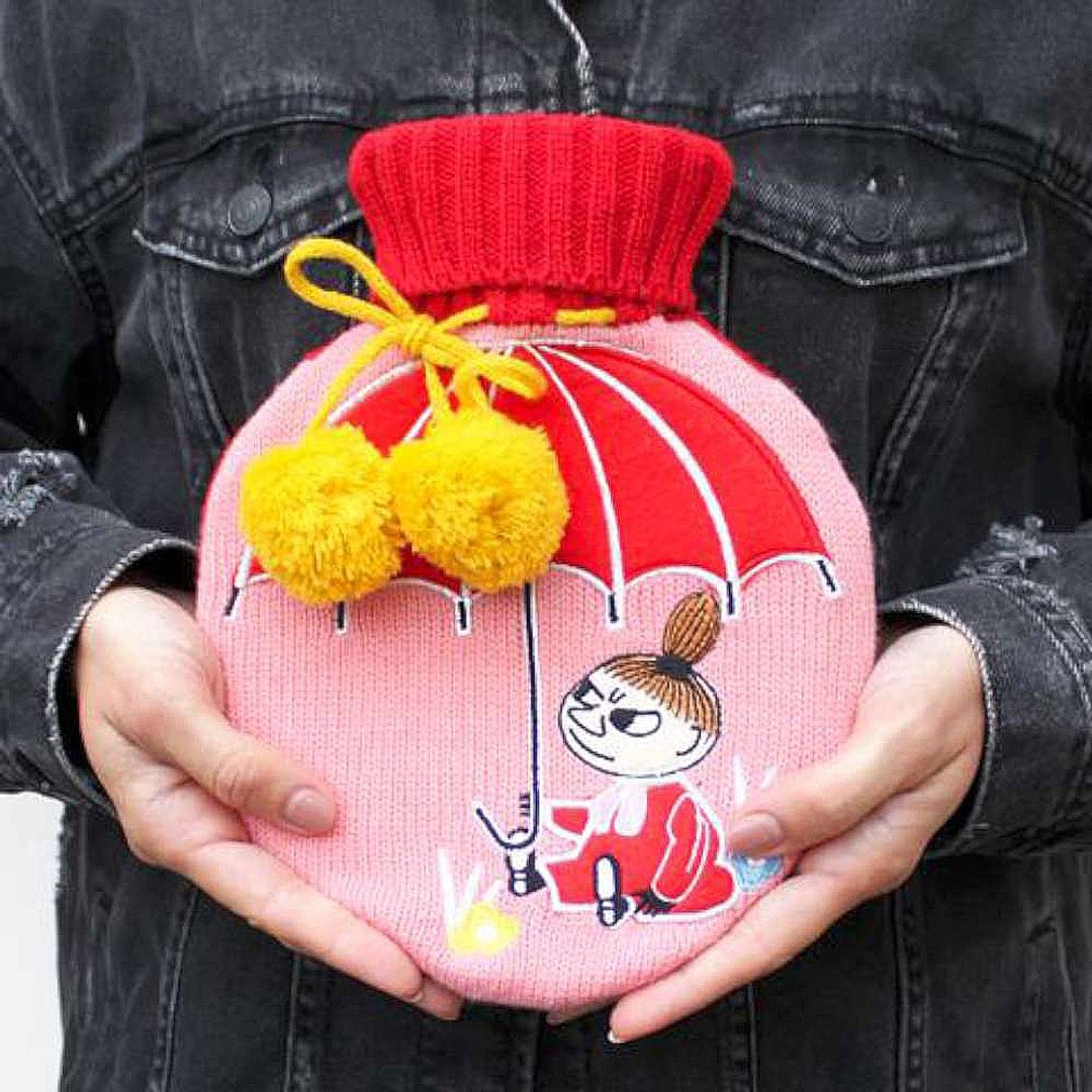 英国噜噜米Moomin姆米加水型保温橡胶热水袋800ml(小美撑伞款) - 保温瓶/保温杯 - 橡胶 红色