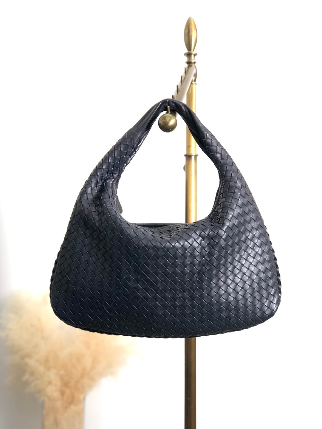[日本直送，品牌二手包] Bottega Veneta 单肩包，深蓝色，皮革，流浪包，旧 mt6fn7 - 侧背包/斜挎包 - 真皮 蓝色