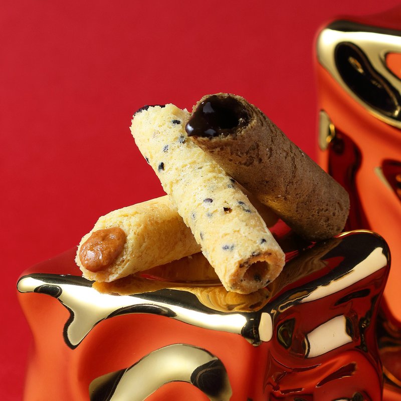 青鸟旅行 轻享礼盒-台湾特选蛋卷礼盒 12 入 - 零食/点心 - 新鲜食材 咖啡色