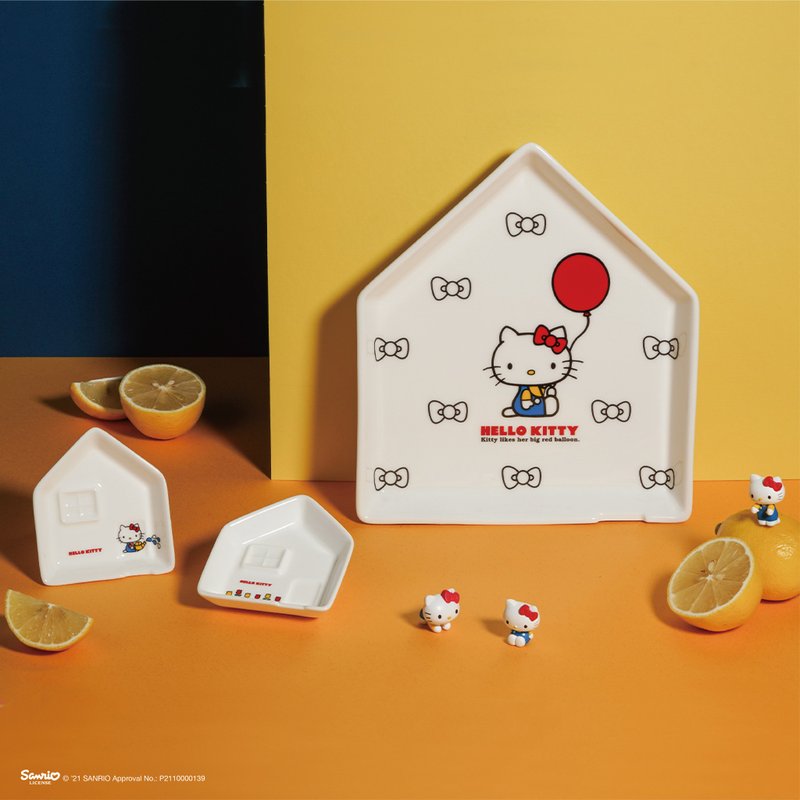Hello Kitty一房两厅餐盘组 - 盘子/餐盘/盘架 - 瓷 