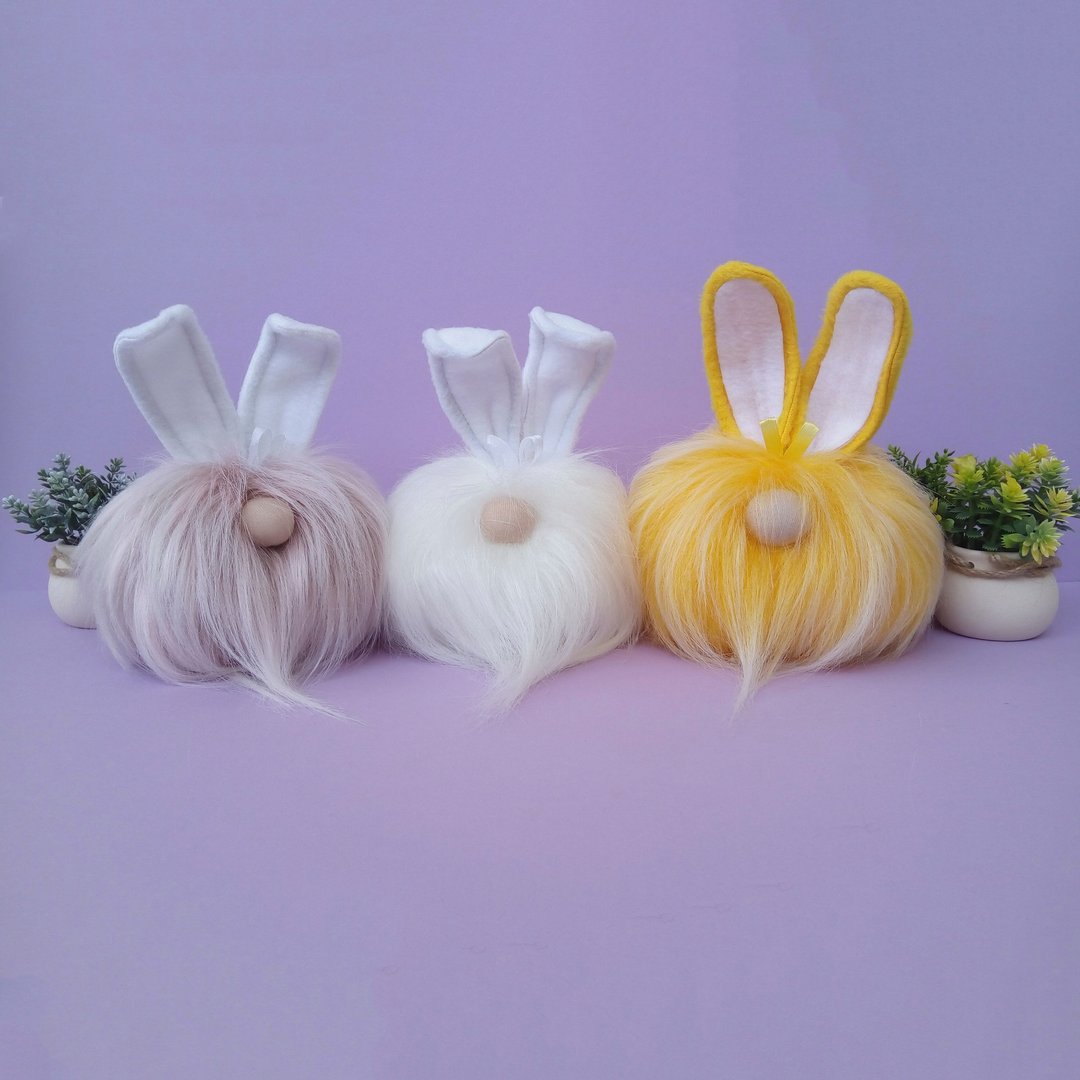 Easter Bunny Gnome Spring Gnome Easter Gnome Stuffed Gnomes Summer Gnome Mom Day - 玩偶/公仔 - 其他材质 