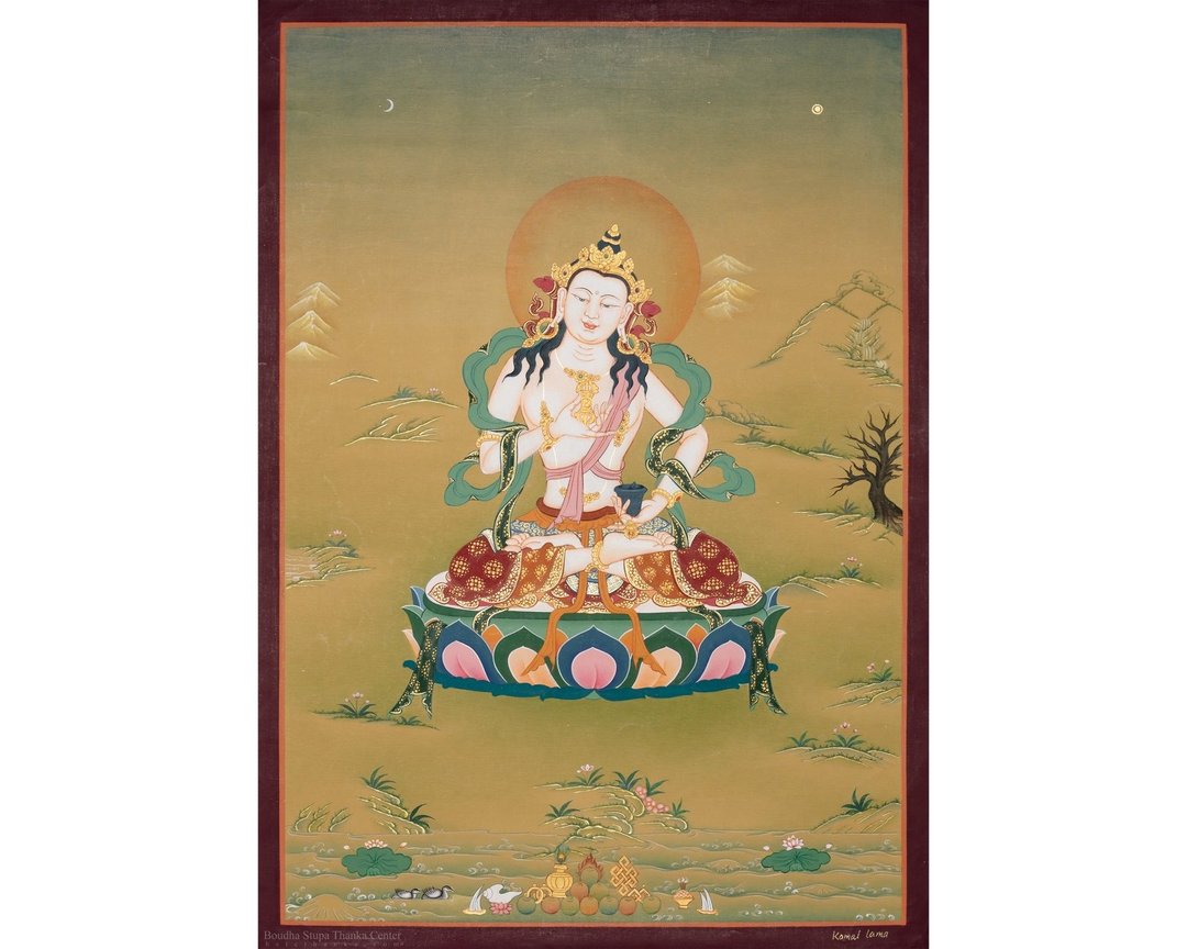 手工制作的多杰森巴唐卡  神圣的净化能量 - 墙贴/壁贴 - 其他材质 多色