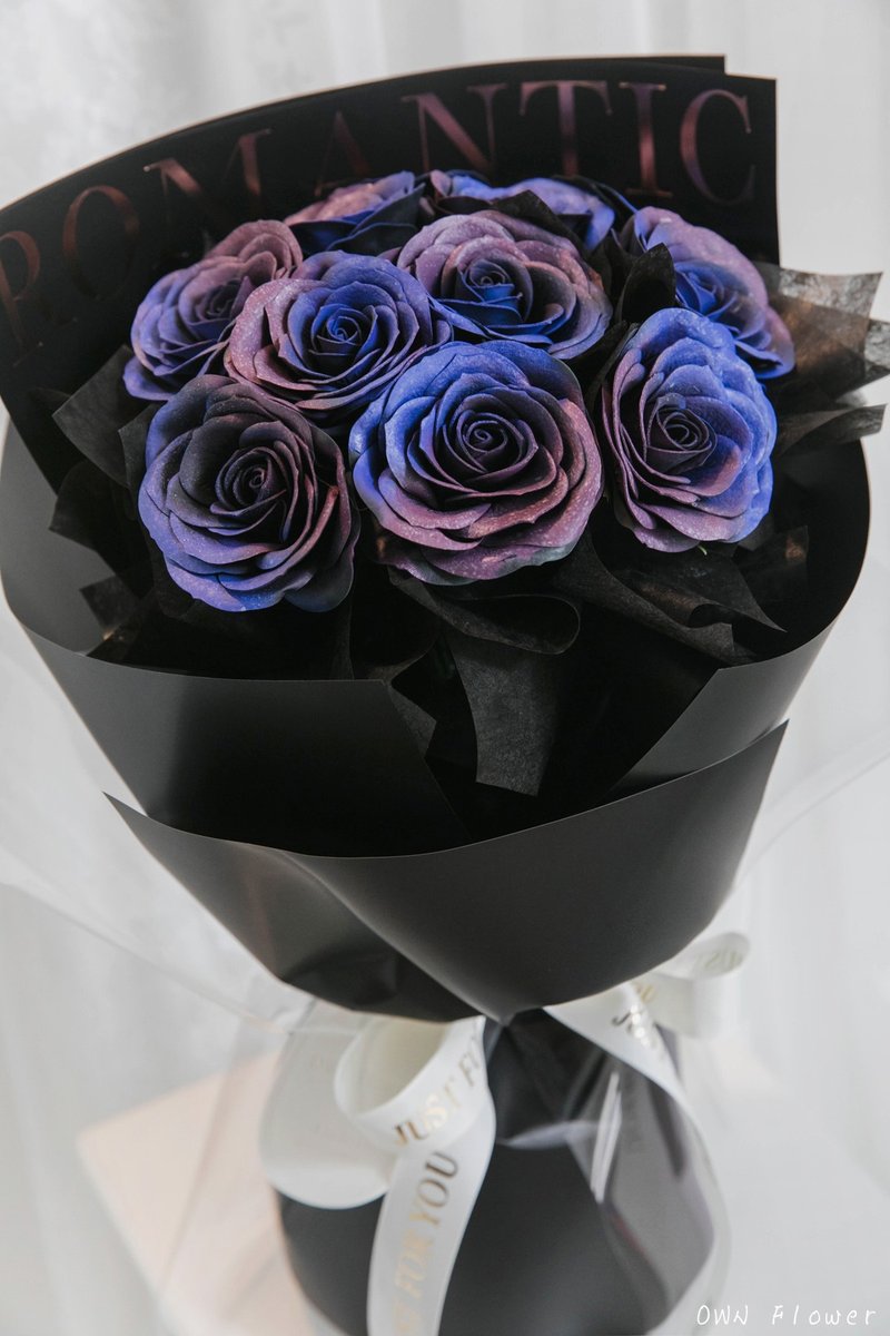 玫瑰花束/香皂花花束/生日花束/情人节花束/告白花束/纪念日花束 - 干燥花/捧花 - 其他材质 紫色