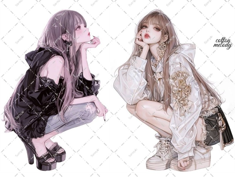 原创贴纸 no.6582 人物贴纸 原创贴纸 人物贴纸 女孩贴纸 原创人物贴纸 - 贴纸 - 纸 