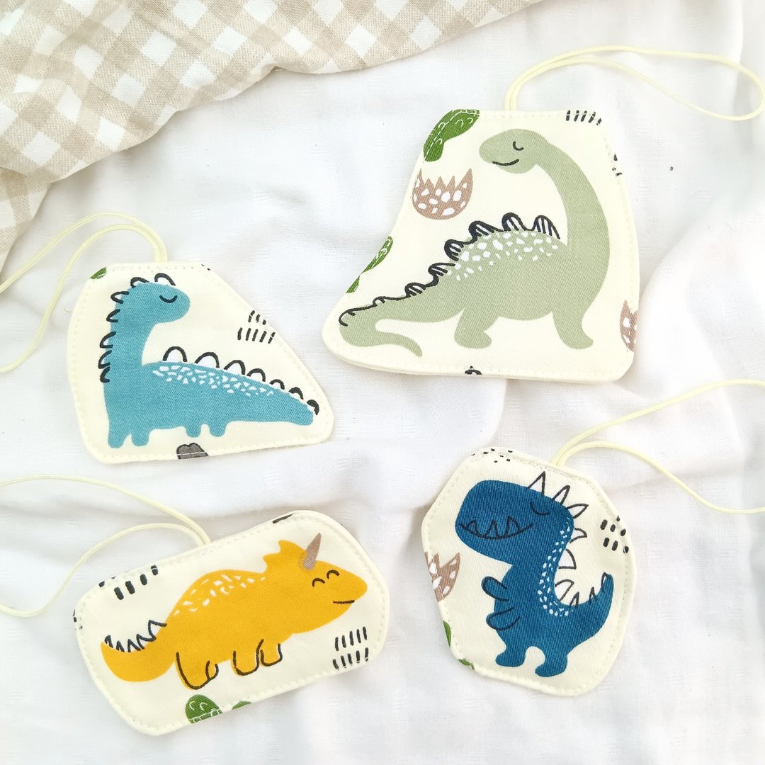 吼吼恐龙-4款可选。微厚手感姓名吊牌 名牌 吊饰。定制中英文名 - 其他 - 棉 黄色