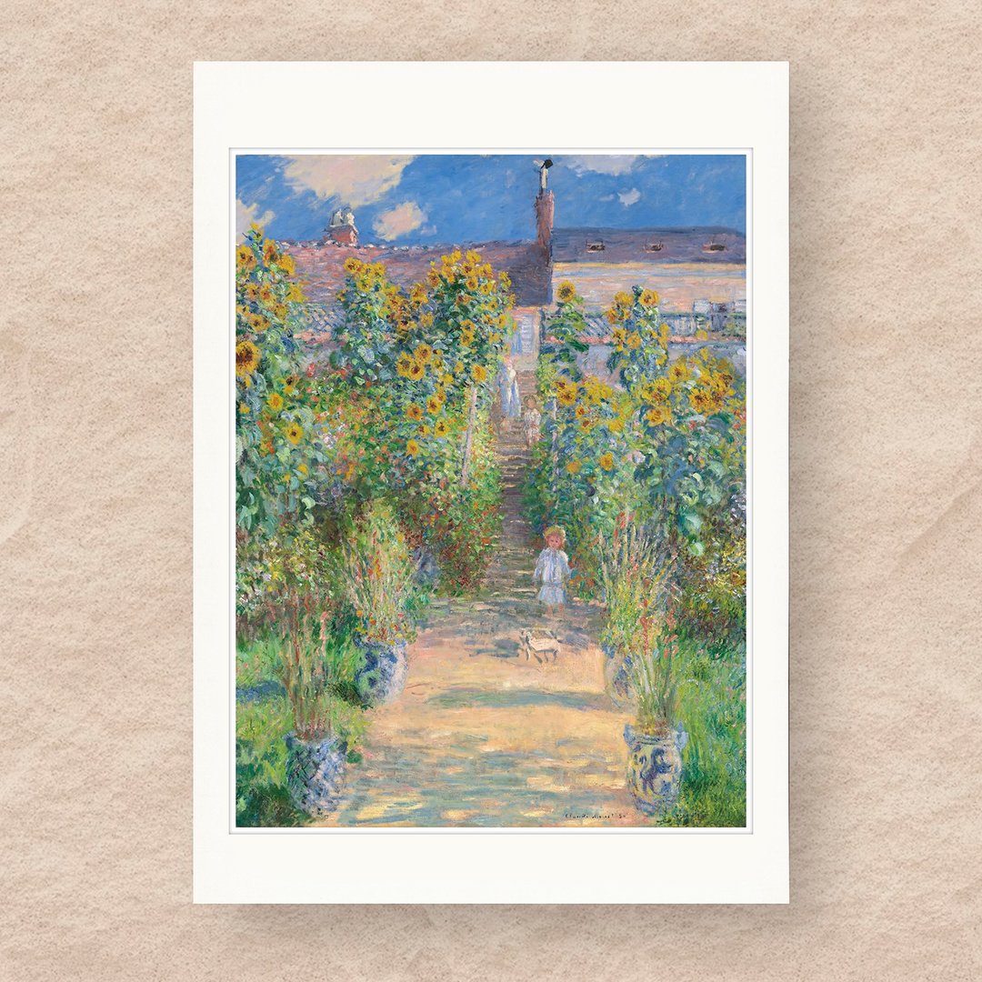 【B4 艺术画卡・B4 Poster】莫内・艺术家的花园 - 海报/装饰画/版画 - 纸 多色