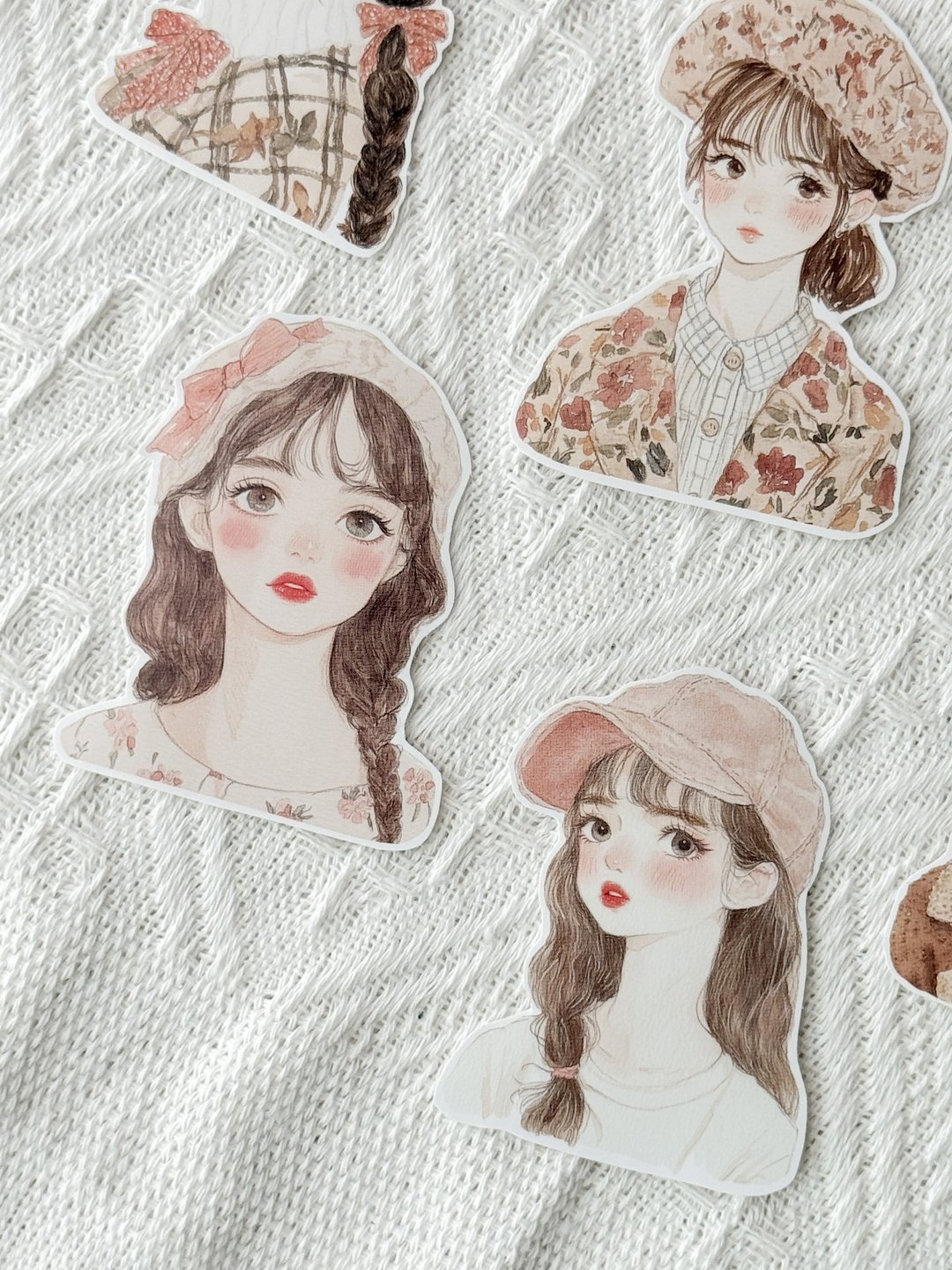 巴黎女孩贴纸 - 贴纸 - 纸 