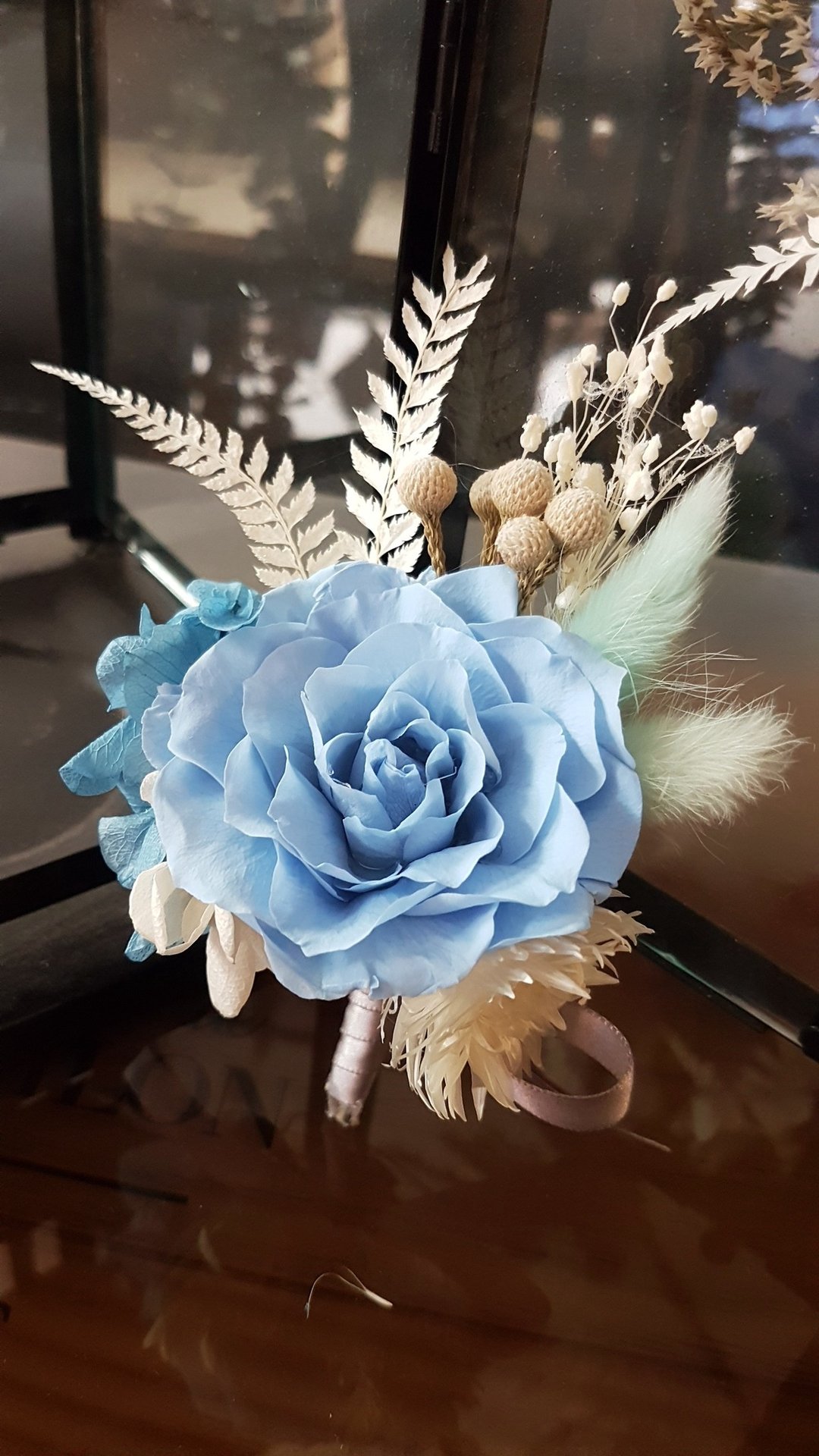 海藏设计│蓝光。哈尔波丝迷幻森林不凋花胸花。 - 胸花/手腕花 - 植物．花 蓝色