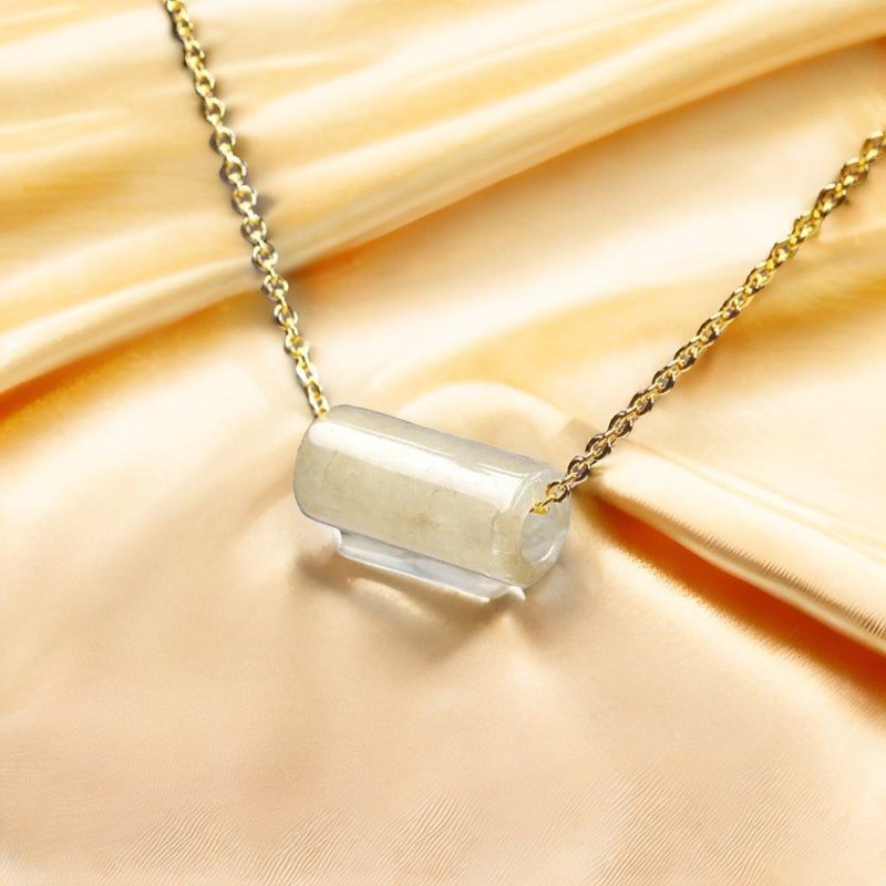 【万事亨通】冰黄翡翡翠路路通项链 | 天然缅甸玉翡翠A货 | 送礼 - 项链 - 玉石 黄色