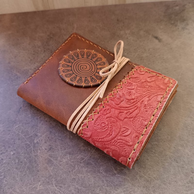 附笔记本插槽与卡槽的皮革护照夹，毕业礼物 - 护照夹/护照套 - 真皮 咖啡色