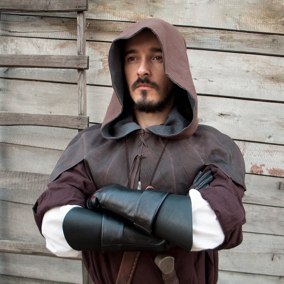 Double-sided Linen Hood inspired Witcher / larp cape / medieval costume - 其他 - 亚麻 多色
