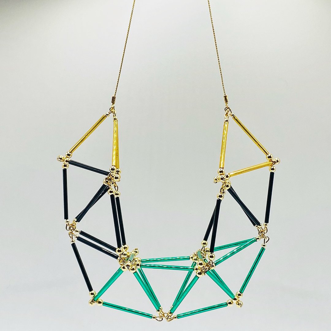 3D Huge NECKLACE【GreenMIX】 - 项链 - 玻璃 多色