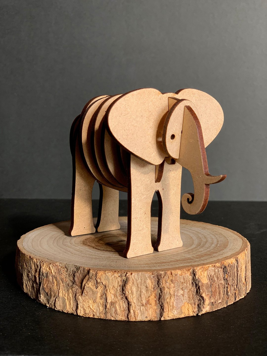 3D立体动物拼图 大象Elephant - 摆饰 - 木头 咖啡色