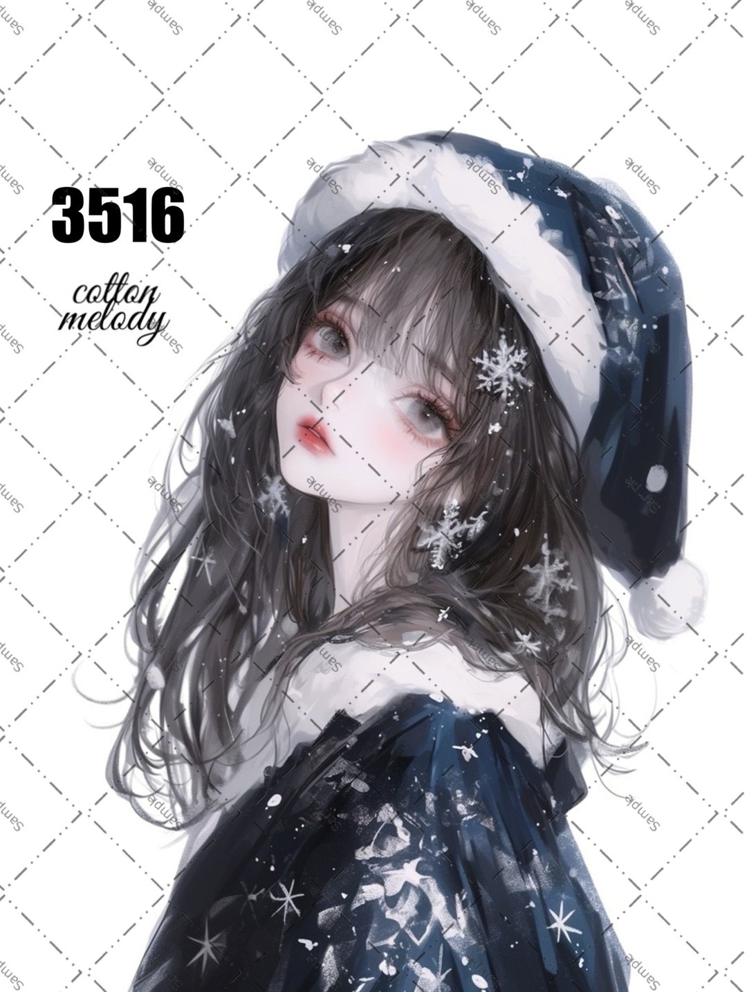 original sticker no.3516 人物贴纸 原创贴纸 原创人物贴纸 装饰贴纸 cotton melody - 贴纸 - 纸 