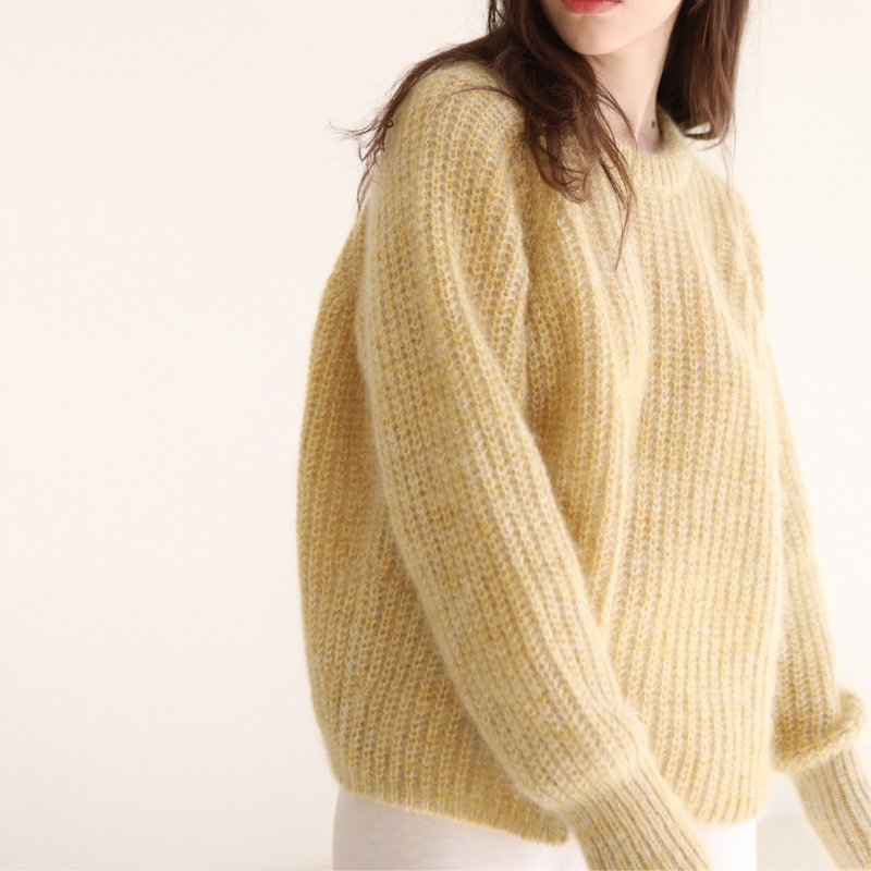 KOOW Lemon Tree 日本纱粗针马海毛毛衣 立体元宝针温暖厚实感 - 女装针织衫/毛衣 - 羊毛 