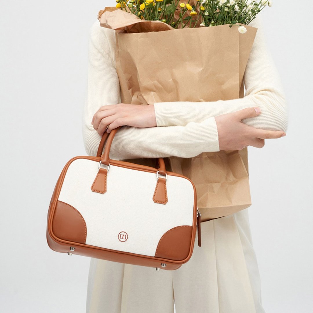 Korean Untidy Bowling Bag - 手提包/手提袋 - 人造皮革 
