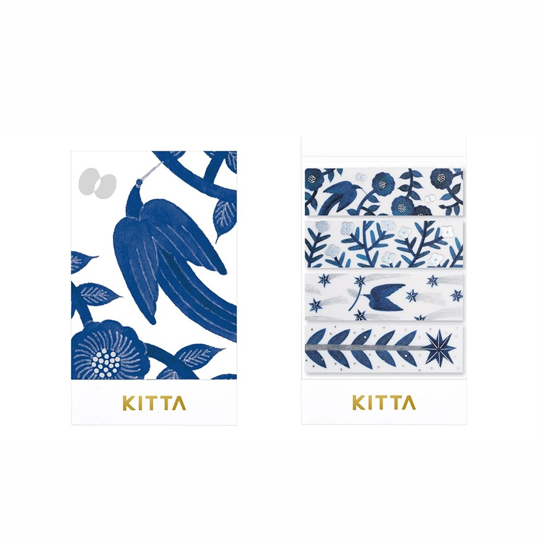 KING JIM KITTA 随身携带和纸胶带 第 15 弹/银箔/闪亮/近藤百惠设计 - 贴纸 - 纸 多色