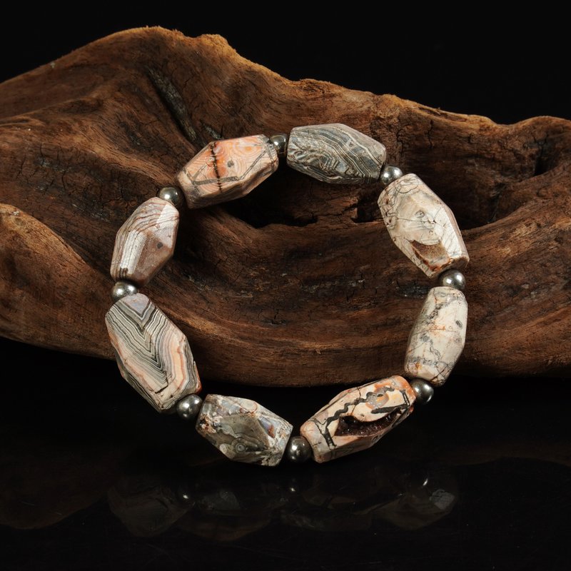 西亚特殊沁色古珠手串(长21.5厘米) - 手链/手环 - 其他材质 