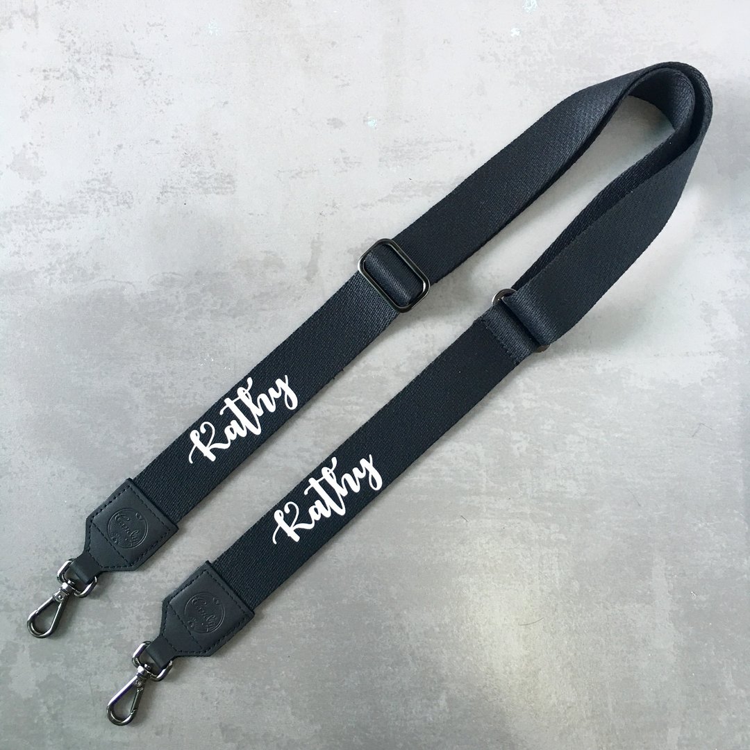 Personalized Bag Strap Handbag Strap, Adjustable Bag Strap - 其他 - 棉 黑色
