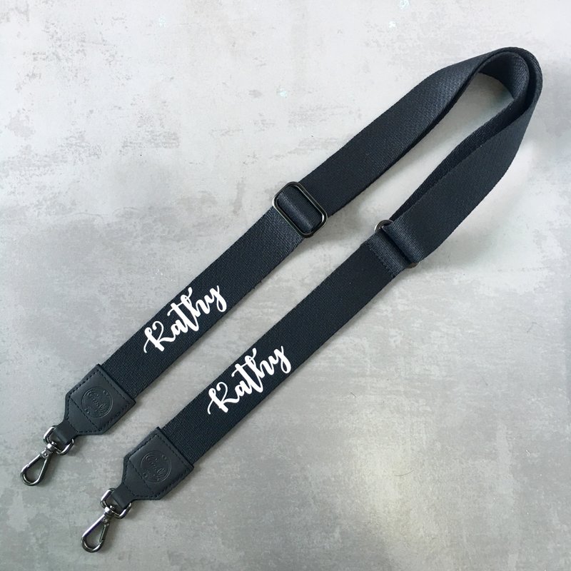 Personalized Bag Strap Handbag Strap, Adjustable Bag Strap - 其他 - 棉．麻 黑色