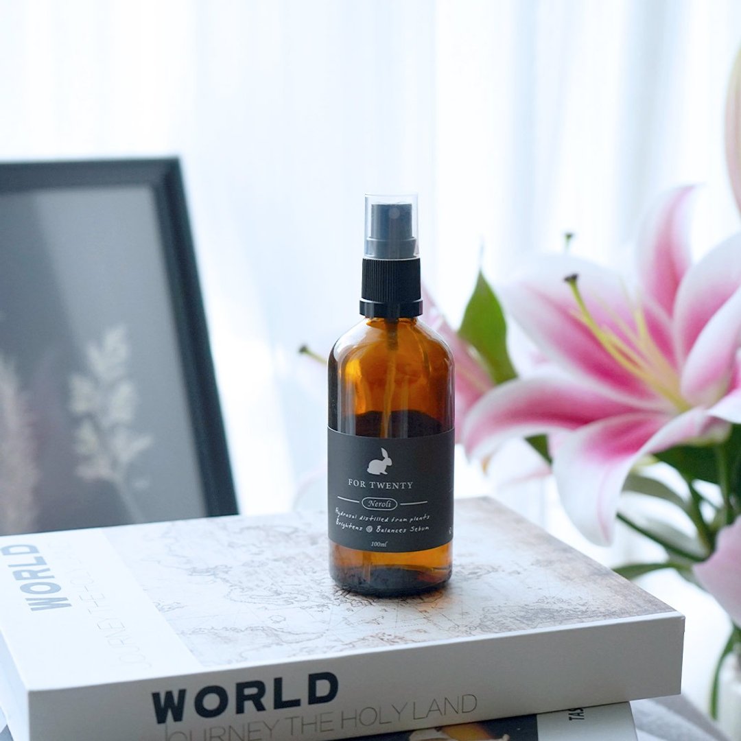 【橙花纯露100ML】强化亮白暗沉肌肤 保湿喷雾 毛孔化妆水 - 化妆水/喷雾 - 玻璃 咖啡色