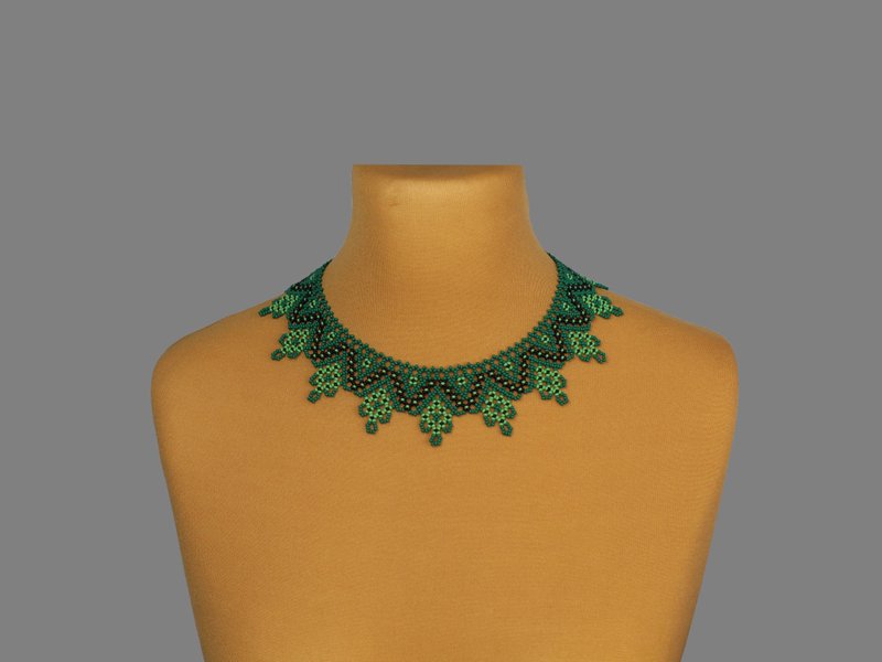 Green bead necklace for mom - 项链 - 玻璃 绿色