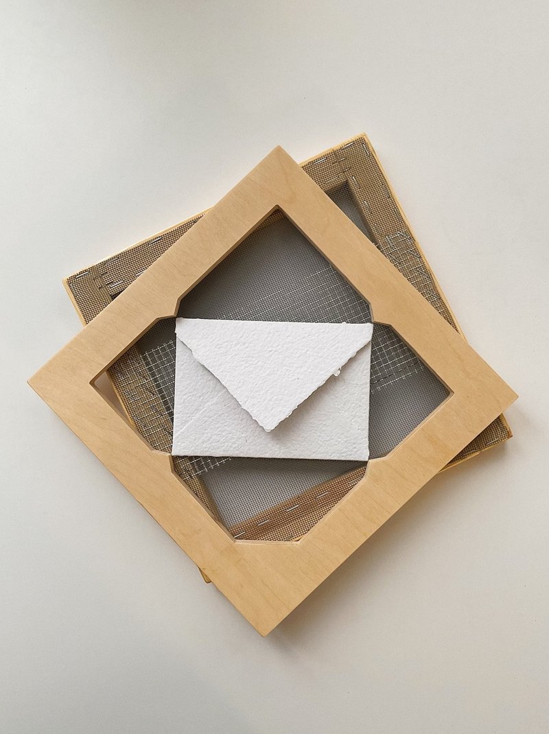 用于手工造纸的信封模具和定边器。造纸套件。环保礼品 - 零件/散装材料/工具 - 木头 