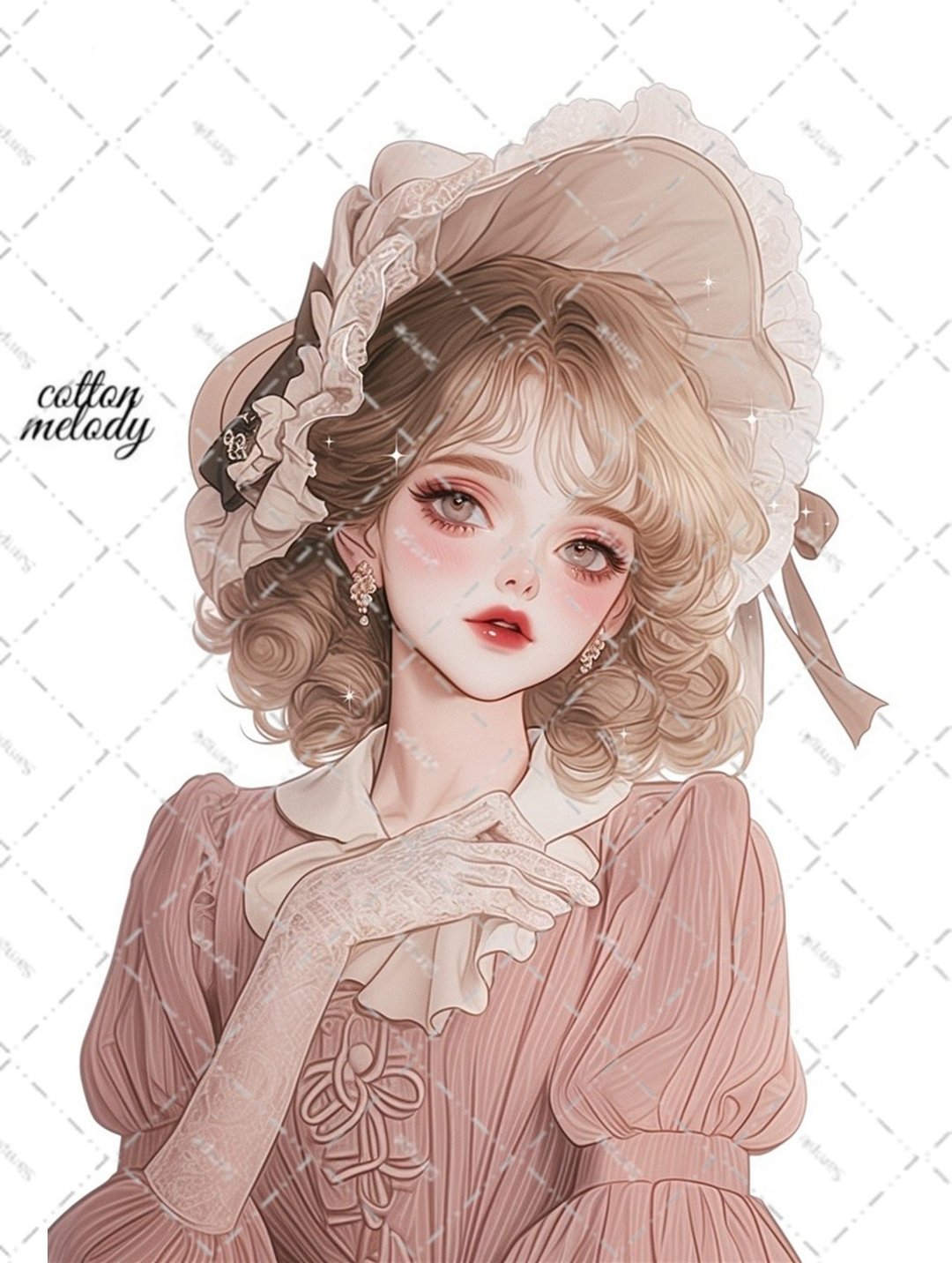 原创贴纸 no.7308 人物贴纸 原创贴纸 人物贴纸 女孩贴纸 原创人物贴纸 - 贴纸 - 纸 