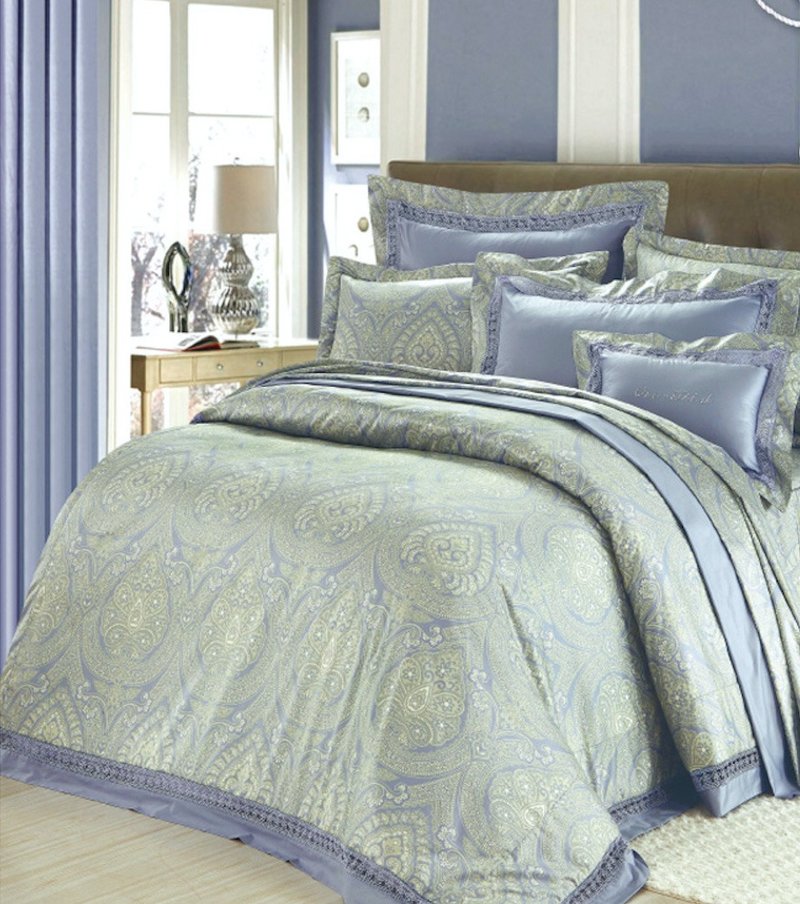 【R812 静谧空间】100% 60支精梳棉 七件式全套组 - 寝具 - 棉．麻 紫色