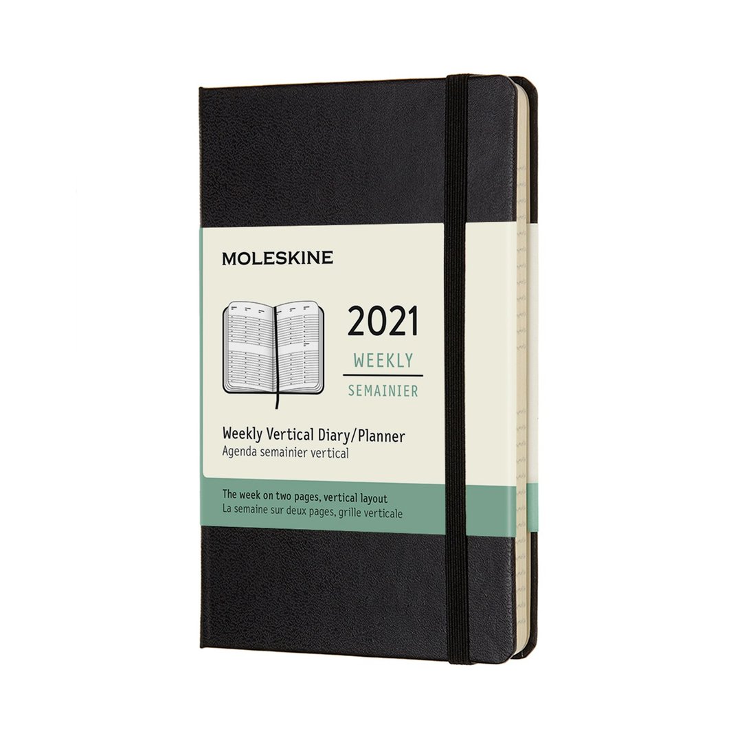 _勿上架_MOLESKINE 2021 直式周记 12M 硬壳 - 口袋型黑 - 烫金服 - 笔记本/手帐 - 纸 黑色